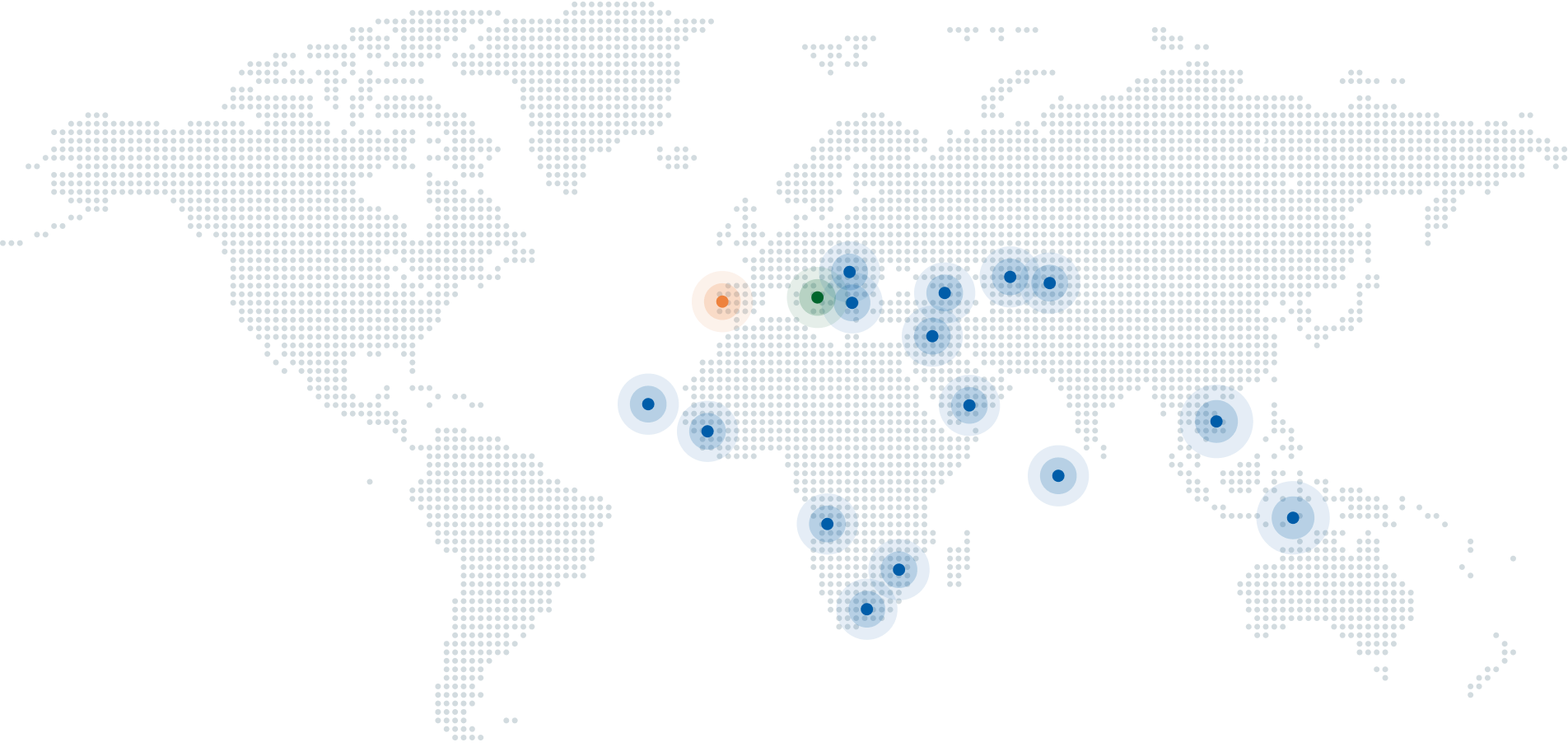 Mapa da presença Internacional Baldacci