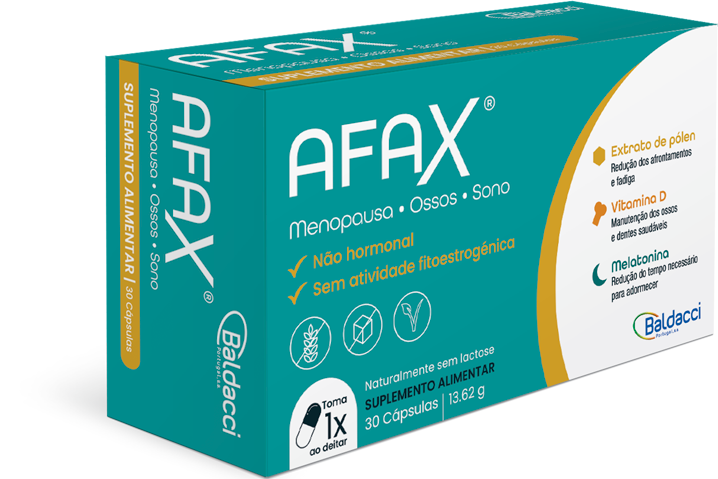 Embalagem afaX - Menopausa, Ossos, Sono